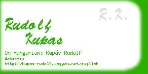 rudolf kupas business card