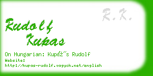 rudolf kupas business card